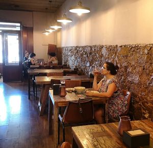 Ad Fundum bar interior at Ad Fundum Bar in Barcelona