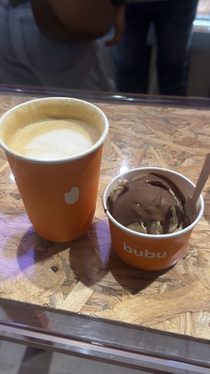 You can add toppings to your ice cream!  at bubu in Metro Manila