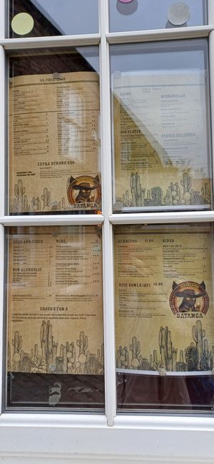 Full menu at Batanga in York