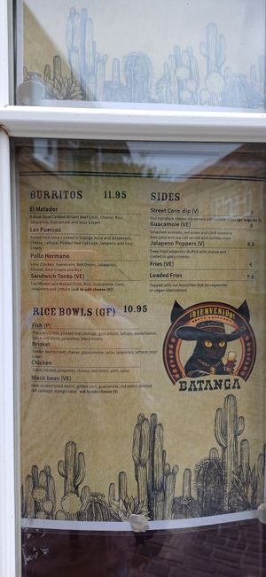 Menu 4 at Batanga in York