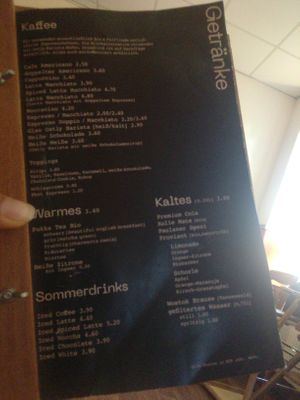 Drinks at V-Cake Cafe in Dresden