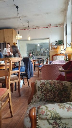 Interior at V-Cake Cafe in Dresden