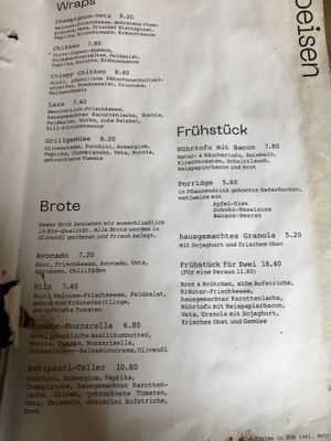 Menu   at V-Cake Cafe in Dresden
