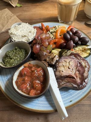 Antipasti platter  at V-Cake Cafe in Dresden