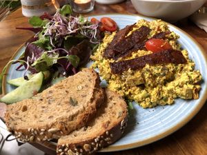 scrambled tofu  at V-Cake Cafe in Dresden