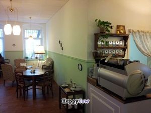 view in the back of v cafe  at V-Cake Cafe in Dresden