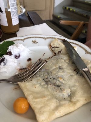 Chocolate banana crepes  at V-Cake Cafe in Dresden