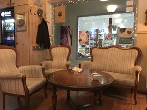 Vintage furniture   at V-Cake Cafe in Dresden