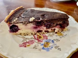 Cherry and chocolate cheesecake  at V-Cake Cafe in Dresden