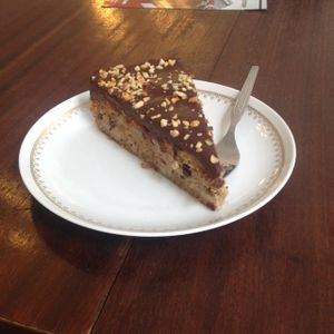 hazelnut banana chocolate cake at V-Cake Cafe in Dresden