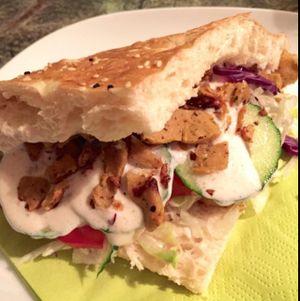 best vegan döner kebab i've ever had!  at Chaostheorie in Berlin