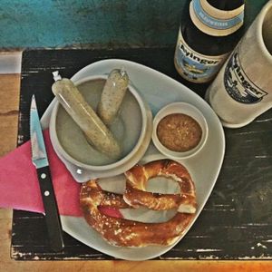 bavarian breakfast on saturdays  at Chaostheorie in Berlin