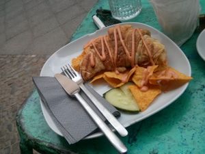 a VERY tasty croissant, can't remember the name of it, sorry! at Chaostheorie in Berlin