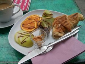a VERY tasty croissant, can't remember the name of it, sorry! at Chaostheorie in Berlin