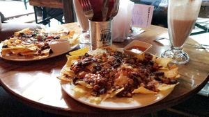 nachos with chili con care
OMG so delicious for so little money at Chaostheorie in Berlin