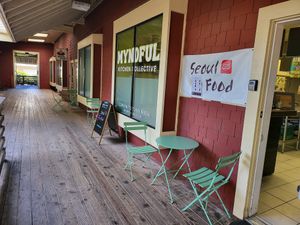 You'll see banner "Seoul Food" at Seoul Food in San Luis Obispo