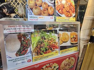 The menu at Lanna Square Vegan in Chiang Mai