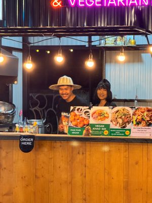 Co-chefs.. :) at Lanna Square Vegan in Chiang Mai