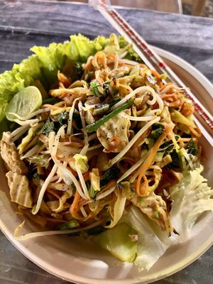 Thai noodle dish   at Lanna Square Vegan in Chiang Mai
