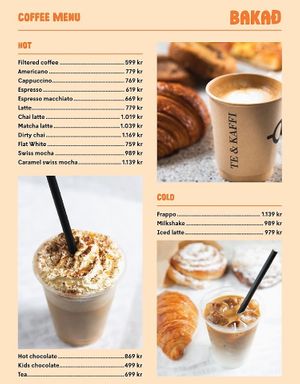 Drinks menu at KEF - BAKAÐ in Keflavik