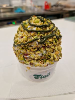 Pistachio ice-cream at Fluo in Belgrade