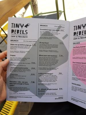 Brunch Menu at Tiny Rebels in Crete
