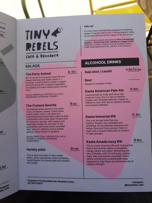 Salads at Tiny Rebels in Crete