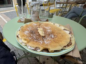 Crepes hazelnut praline  at Tiny Rebels in Crete