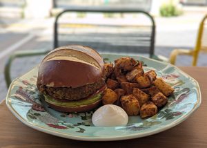 Is this a real Burger? at Tiny Rebels in Crete