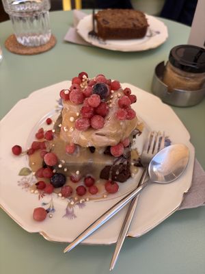 Chocolate brownie with all the extras  at Tiny Rebels in Crete