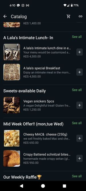 Snickers, mac and cheeze at Lala's Recipes Kenya in Nairobi