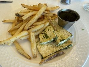Tofu and truffle friess  at Mammoth Dining Room in Yellowstone National Park