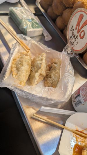 vegan dumplings at Aha! in Seoul