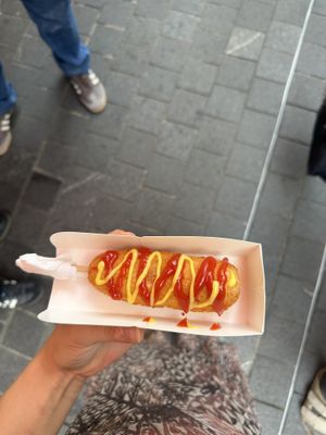 corn dog vegano   at Aha! in Seoul