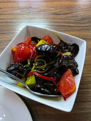 Tree mushroom salad at China Town  in Almaty