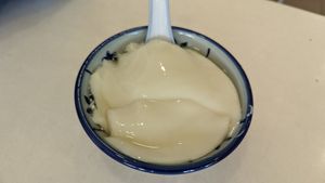 Homemade bean curd with ginger at Wan Chee Beancurd in Ipoh