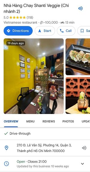 Inside at Shanti Veggie - Chi Nhánh 2 in Ho Chi Minh City