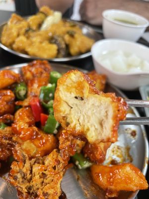 The texture of layered tofu is amazing.   at Kong Dyak Kong Dyak - 콩댝콩댝 in Gyeonggi-do