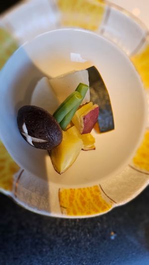 Night 2, vegetables at Yunosato in Hokkaido