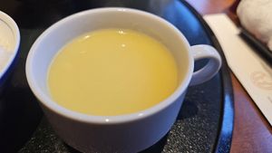 Night 2, corn chowder at Yunosato in Hokkaido