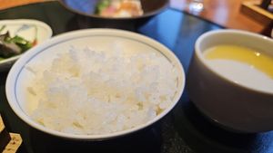 Night 2, Fresh off the pot rice at Yunosato in Hokkaido