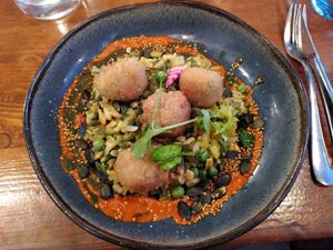 Cromesquis de tofu fumé, délicieux at Lipouz Restaurant in Morlaix