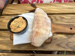 hummous & bread  at Tribal Lounge in Gran Canaria