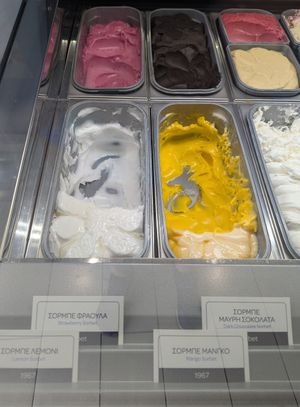 sorbets at Dodoni in Crete
