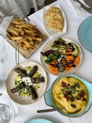 Vegan options  at Aegean Restaurant in Santorini