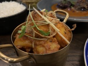 Bombay potatoes   at Dakwala Bombay Canteen in Newcastle Upon Tyne