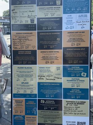 Part of the menu. Most items also have a vegan option  at Iconoglace - Mile-end in Montreal