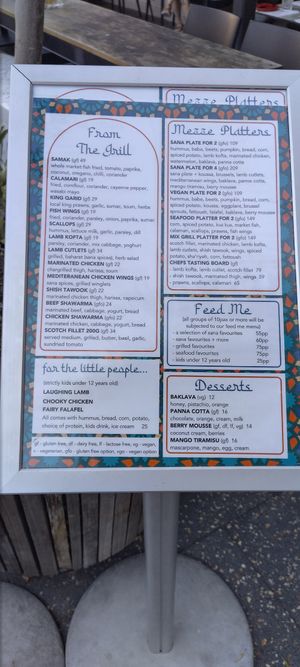  at Sana Middle Eastern Restaurant in Fremantle