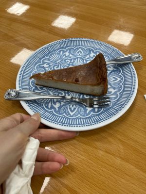 Vegan cheesecake made from "tofu cheese".  at Veggie Heaven in Somerset