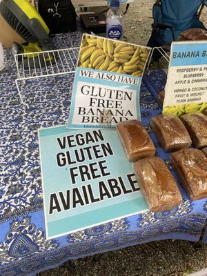 Vegan banana bread   at Bluto's Banana Bread in Mossman